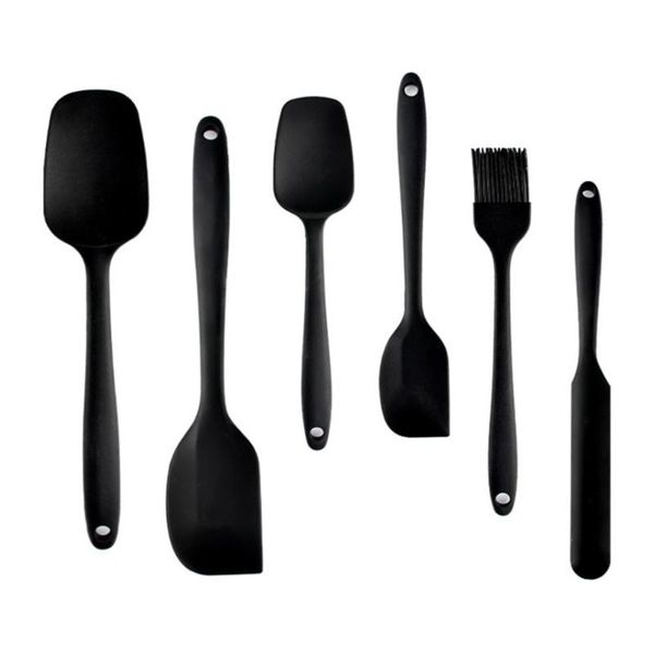 

baking & pastry tools spatulas tool 6pcs/set non-toxic practical non-stick set silicone kitchen utensils basting brush spatula spoon