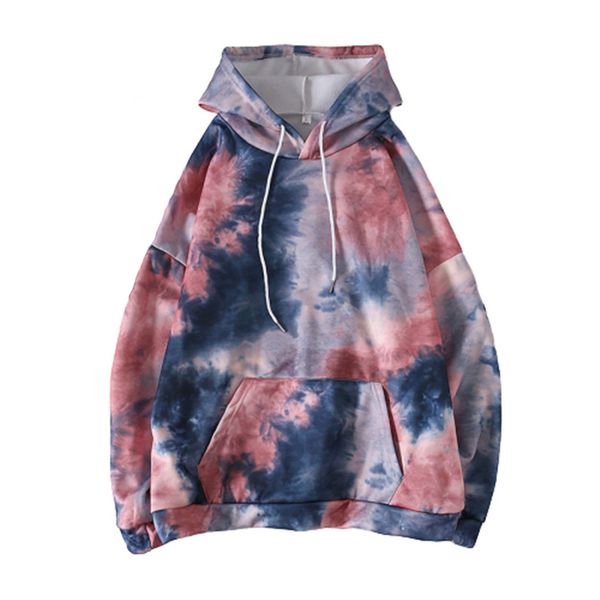 

2021 new tie dyed men fashion streetwear hip males hoodies male clothing i84a, Black