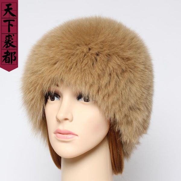 

beanie/skull caps luxury authentic fur hats women 100% natural real cap winter lady soft warm genuine bomber, Blue;gray