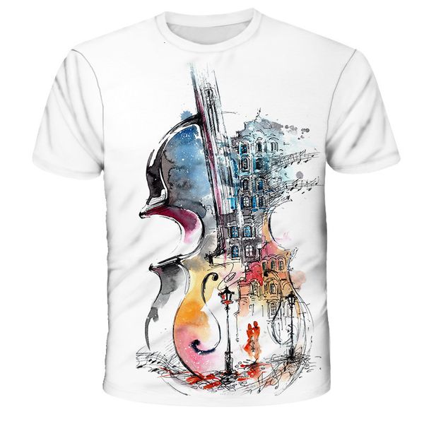 

ink painting huadan chinese style 3d printing short sleeve t-shirt personality creative couple summer men and women, White;black