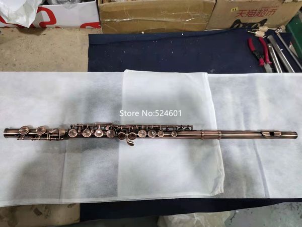 Neues Produkt C Tune Flute 16 Keys Closed Holes Antique Copper High-Quality Musical Instruments With Case Free Shipping