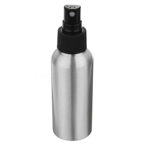 

2pcs 100ml aluminum mist spray refillable empty bottle perfume atomizer silver