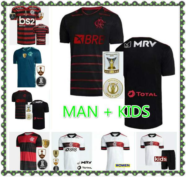 

2020 brazilian flamengo soccer jersey women kids kit gabriel barbosa football shirts de arrascaeta gerson b.henrique camisa flamengo 20/21, Black;yellow