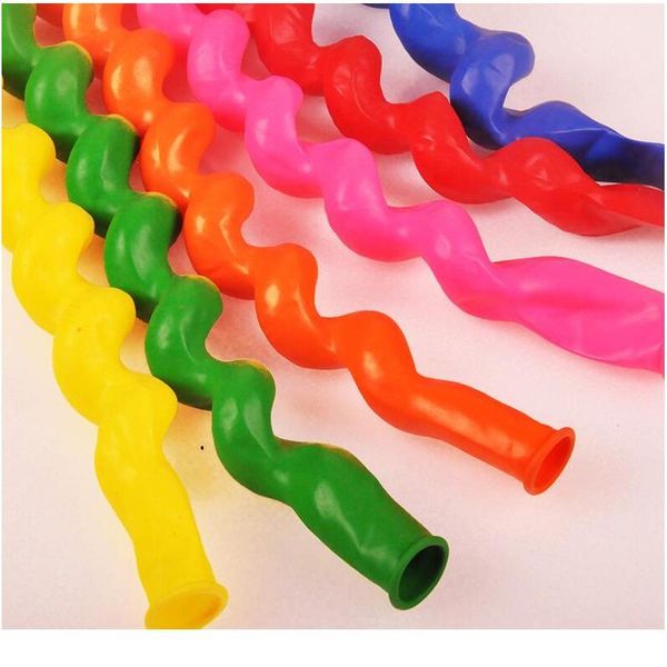 

50pcs/lot multicolor screw twist spiral latex balloons wedding kids birthday party decor inflatable toys long strip ball sqclgk