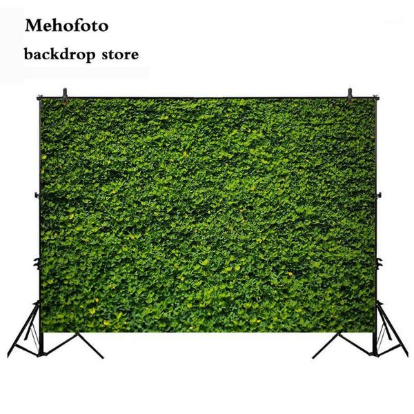 Mehofoto Spring Green Wall Fondale fotografico Green Grass Photo Booth Sfondo Forniture per decorazioni per feste della domenica di Pasqua 3171