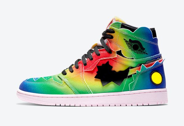 

2020 1 authentic j herencia balvin colores y vibras multi-color high og men outdoor shoes sports sneakers with box