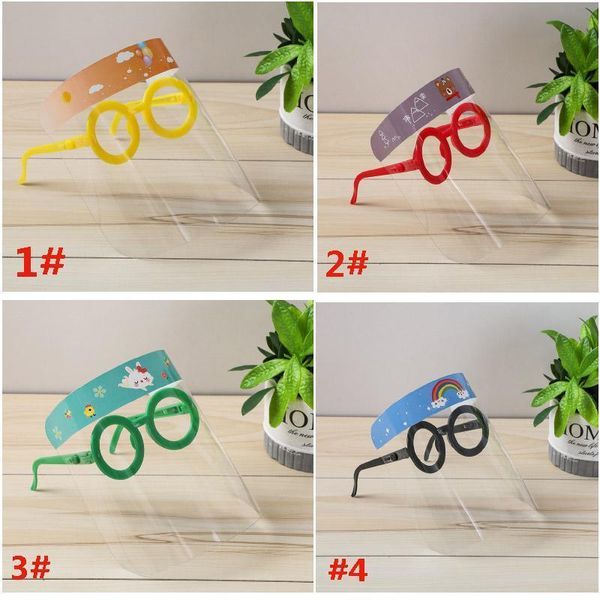

glasses cartoon shield designer masks with children face anti-fog prevent full protective party mask kid gifts hh9-3095