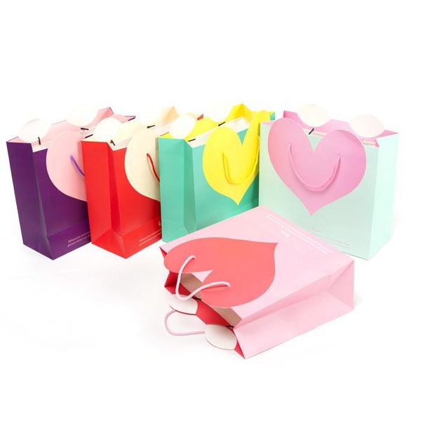 

gift wrap love heart christmas wedding party paper bag