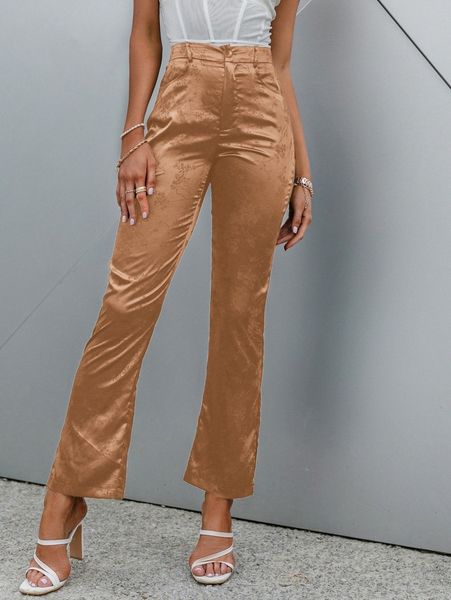 

sollinarry jacquard flare leg pants p7jh#, Black;white