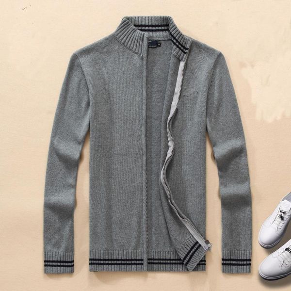 

2020 men's sweaters autumn winter warm zipper pullover sweaters man casual knitwear plus size -xxl, White;black