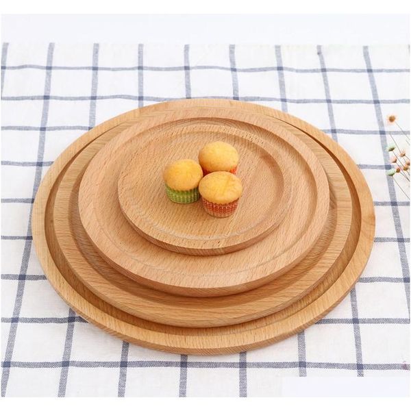 

round wood plate dish dessert plate sushi dish fruits platter dish tea server l tray cup holder bowl pad tableware customize dbc tw02b