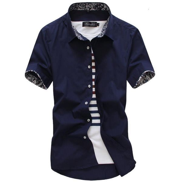

markyi 2017 summer short sleeve floral mens dress shirts plus size 5xl slim fit casual social shirt men good quality, White;black
