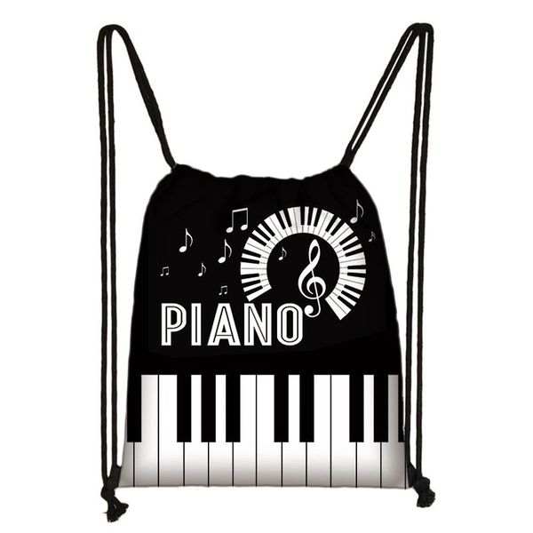 

piano гитара музыкальные ноты drawstring bag женщины рюкзак подросток мальчики девочки сумка для хранения детские бронирование бронирование