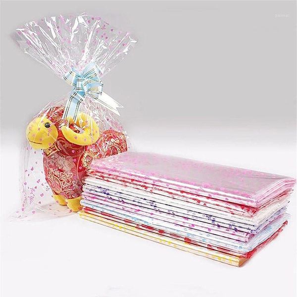 

gift wrap plastic package bag doll packaging clear cellophane bakery christmas large packing bags 100pcs 4 sizes large1