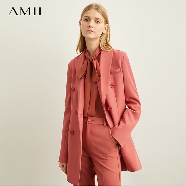 Amii Spring Minimal Western Style Capispalla Pantaloni Pantaloncini Giacca da donna da ufficio professionale Donna Nuovo autunno per il tempo libero 11940584 201110