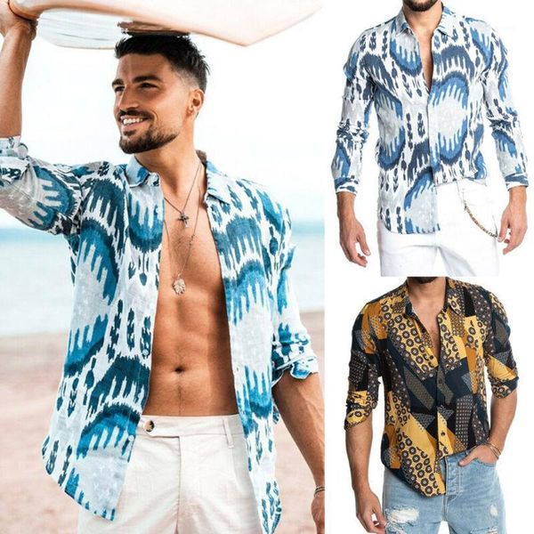 

men's casual shirts men's shirt button down gentleman slim fit long sleeve floral male printed clothing1, White;black