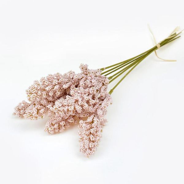 

6pcs/lot vanilla foam berry spike artificial flowers bouquet for wedding home wall decorations cereals diy craft fake jllhzk