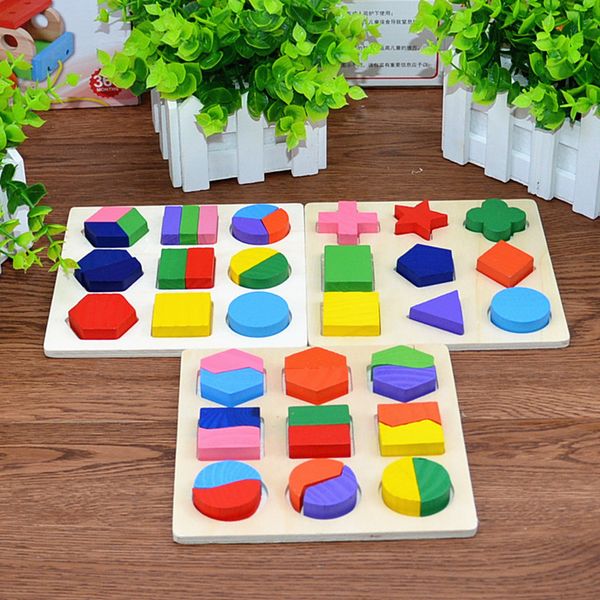 

wooden geometric shapes montessori puzzle sorting math bricks preschool learning educational game baby toddler toys kids gift