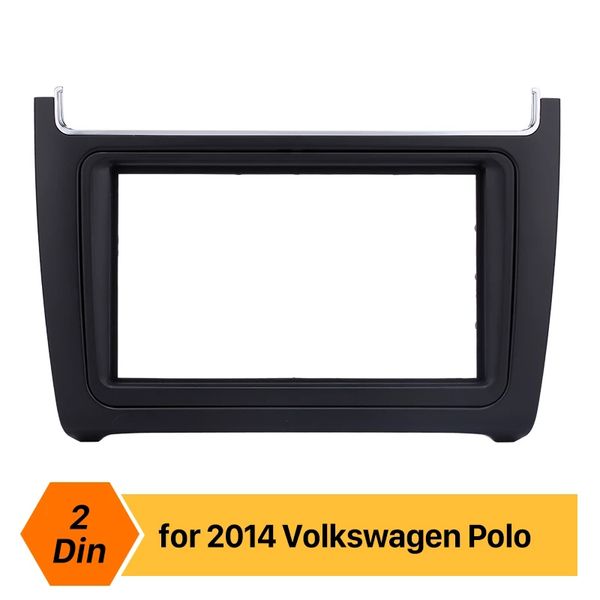 2 DIN Install Dash Bezel Trim Kit для 2014 Volkswagen Polo Dash Mount CD Trim CD Trim Stereo Frame Audio Fiatiting Fitting Kit