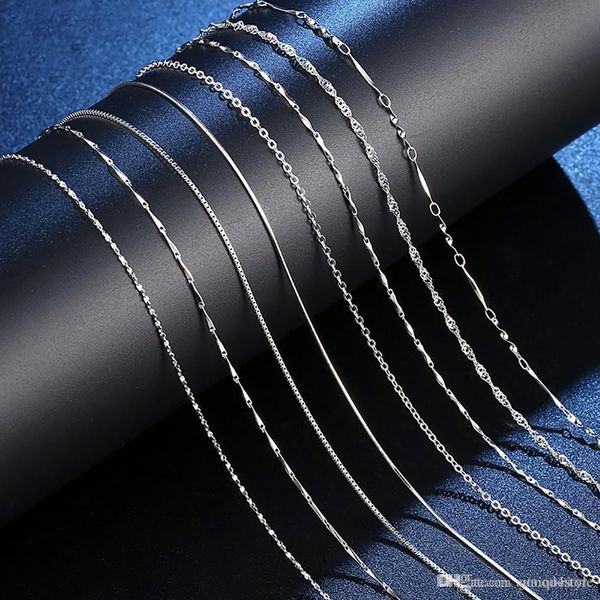 

high goood4store real pure 925 sterling silver chain necklace, auniquestyle women girls ladies box snake rope cross chain necklace jewelry