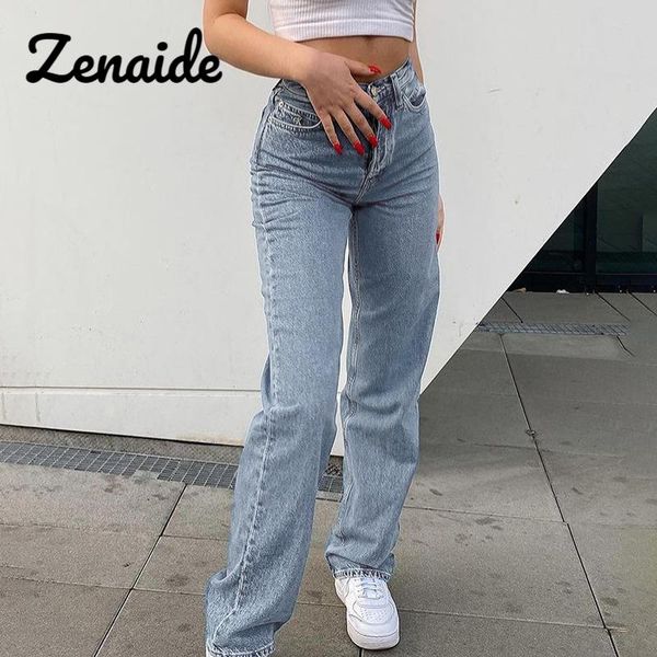 

zenaide y2k baggy jeans asethetics light wash high waist spring summer clothing 2000s streetwear vintage dad pants, Blue