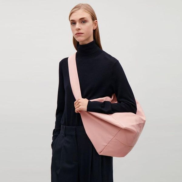

french new women's large bag single shoulder crossbody high capacity travel shopping bag solid color dumpling package d388