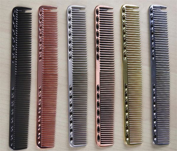 

new beuty space aluminum hair comb professional hairdressing combs hair cutting dying hair brush barber tools salon accessaries, Silver