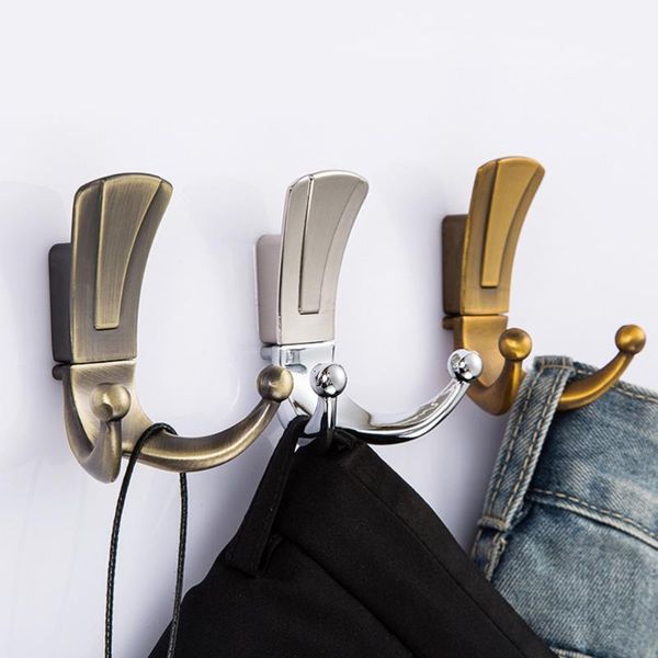 

coat hook heavy duty wall mounted double towel robe clothes hook rack for bath kitchen garage(coffee)