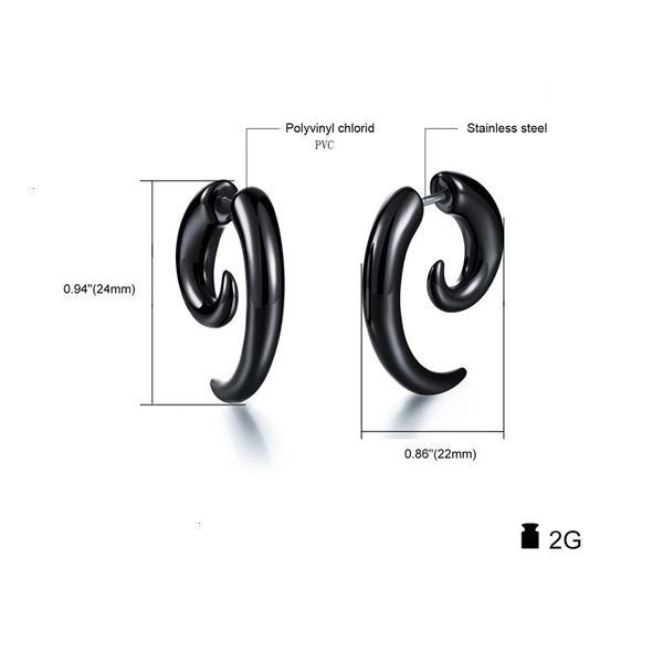 

man earrings stainless stud fashion snail jewelry steel earring for men women punk men's black earings ing, Golden;silver