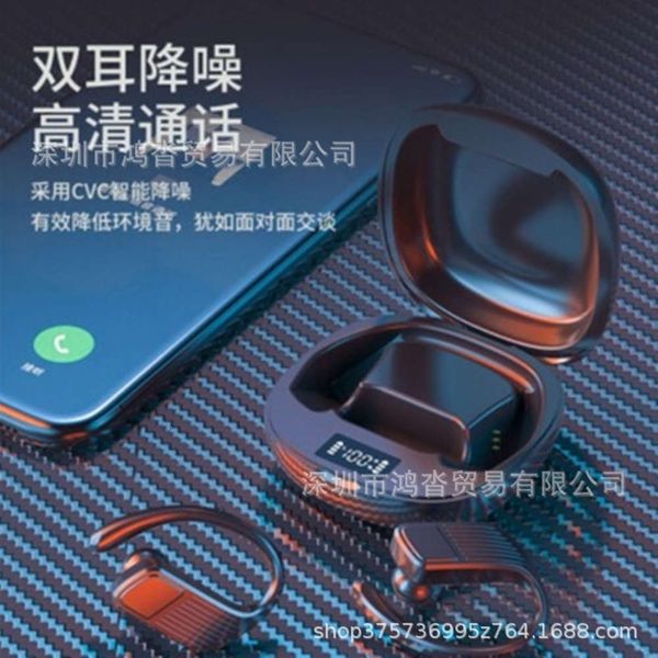 

headset digital t11 5.0 sports bluetooth display power stereo 5 waterproof real wirels