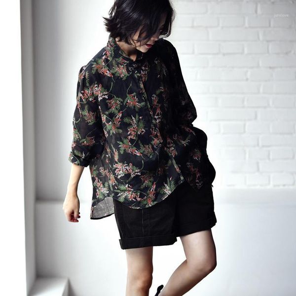 

micoco c8310c ramie loose and versatile long sleeved blouse for women autumn1, White