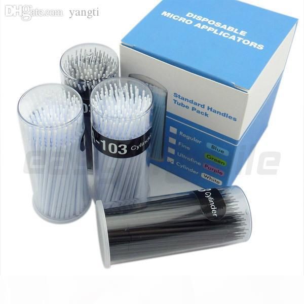 

оптовая бесплатная доставка easyinsmile 400 шт стоматологический одноразовая micro аппликатор кисть bendable цилиндр черный и белый dia.1.2