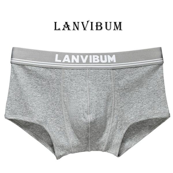 

underpants solid printed men boxer breathable comfortable under pant cotton underwear, Black;white