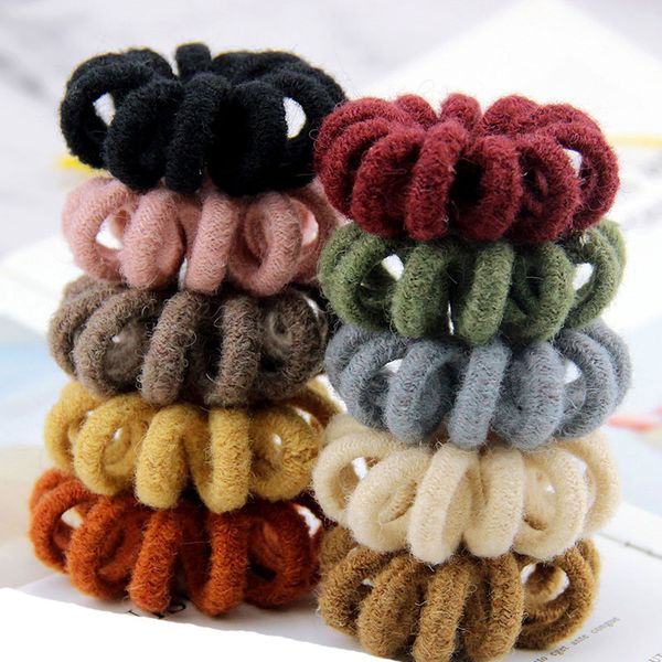 

new candy color simple hair tie girls children elastic hairbands ring rope women winter spring hair accessories, Slivery;white