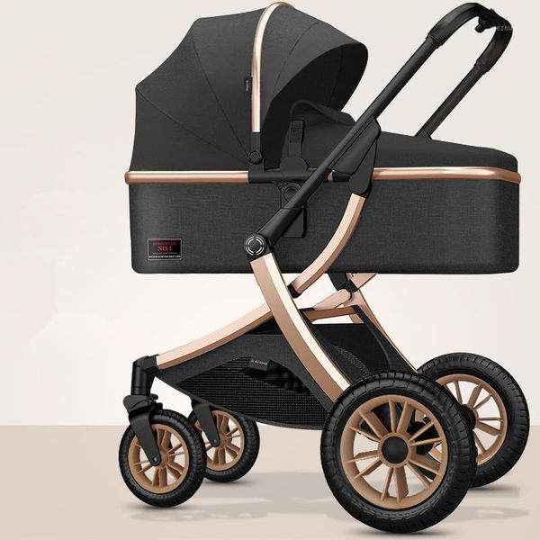 

8.9kg adjustable luxury baby stroller 3 in 1 portable high landscape luxury stroller mom pink travel pram pushchair1