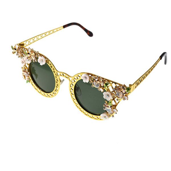 

decoration eye sunglasses frame flower design feminino glasses sun crystals full cat brand vintage women amtvc, White;black