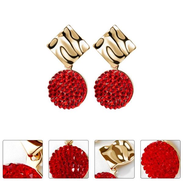 

1 pair elegant ladies earring artificial crystal earrings earring jewelry, Silver