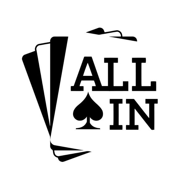 

12.6*12.5cm poker all in game casino vinyl car sticker personalized accessories c12-1256