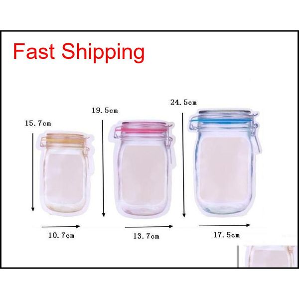 

reusable zipper food storage bag mason jar snack food storage container dried fruit biscuit candy bag k qylaik bde_luck