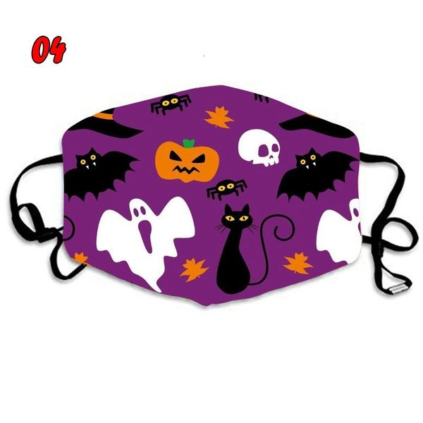 

factory new 3d print pumpkin castle cat ghost face mask anti-dust reusable washable mouth masks cotton halloween decor hha1533