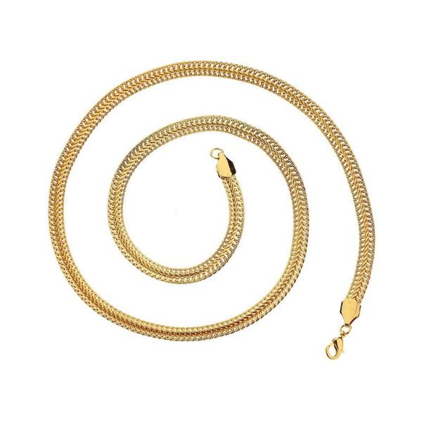 

X1459Men's hip hop single chain necklace Hip Hop Men Necklace Chains Fashion Long Jewelry Twisted, Silver