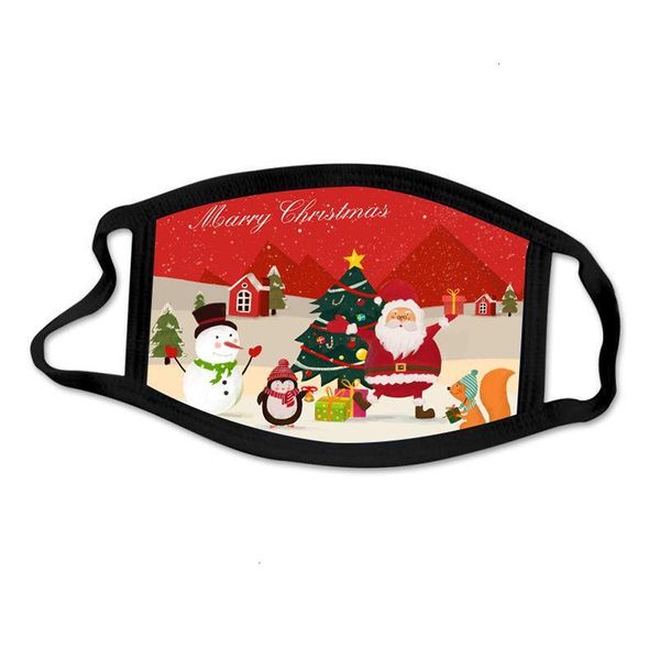 

0mr8kids fashion printed xmas christmas face masks anti dust fog snowflake mouth cover breathable washable reusable