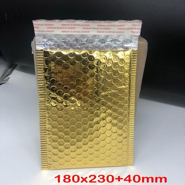

10pcs gold foil plastic padded bubble envelopes bags mailers envelope with bubble mailing bag business wedding gift jlletw
