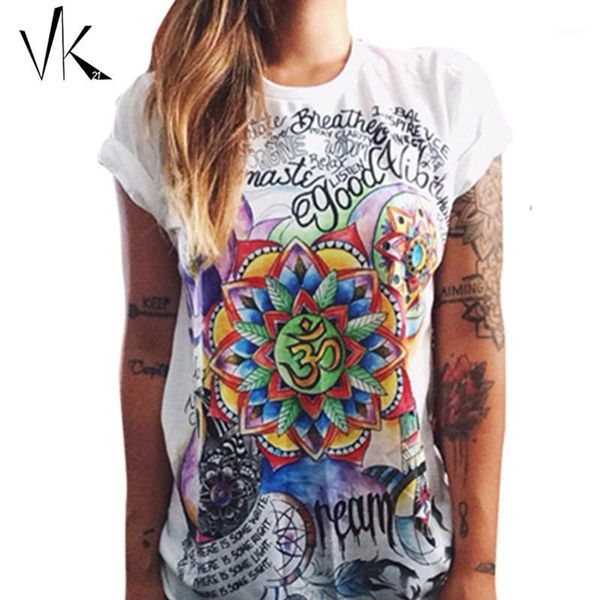 

wholesale-s-xxl plus size graphic tees women t-shirt hip hop feminino punk rock shirt print women tshirts cotton summer 20161, White