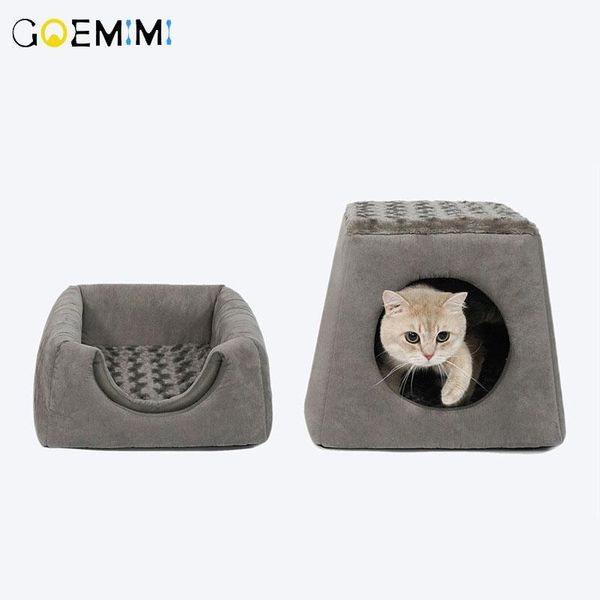 

cat beds & furniture pet bed indoor kitten house warm small for cats dogs nest collapsible cave cute sleeping mats winter products