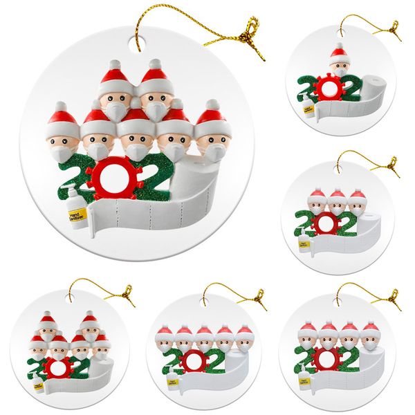 

quarantine christmas birthdays party decoration gift product personalized family of 4 ornament pandemic social distancing gwc2260