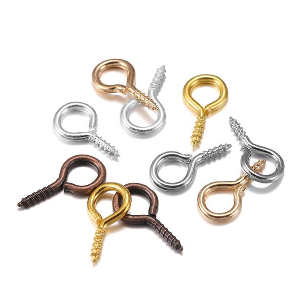

200pcs small tiny mini eye pins eyepins hooks eyelets screw threaded gold clasps hooks jewelry findings for making diy bbysxi bwkf