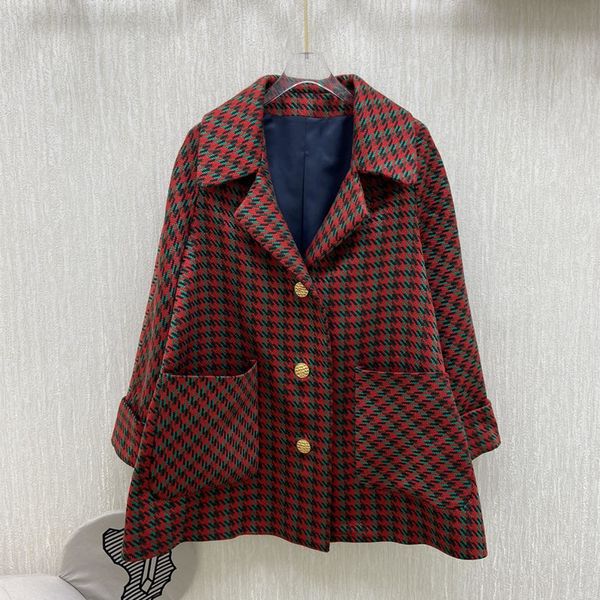 

2020 новая осень и зима роскошный дизайн однобортное шерстяное пальто пользовательские кнопки супер классические дамы куртка рождественский, Black