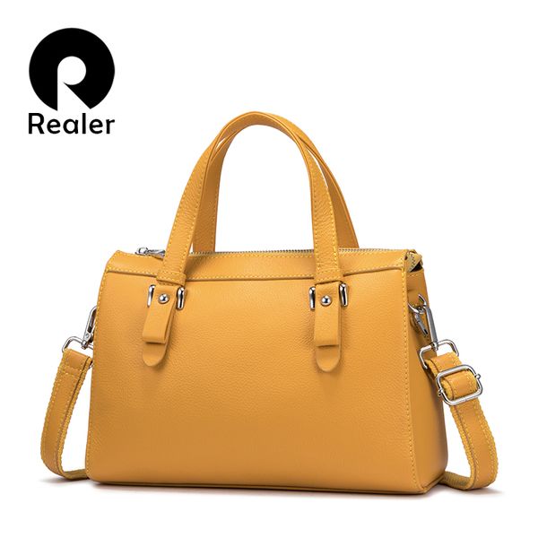 

realer genuine leather handbags women retro leisure tote bags designer female shoulder bag ladies crossbody bag with handle