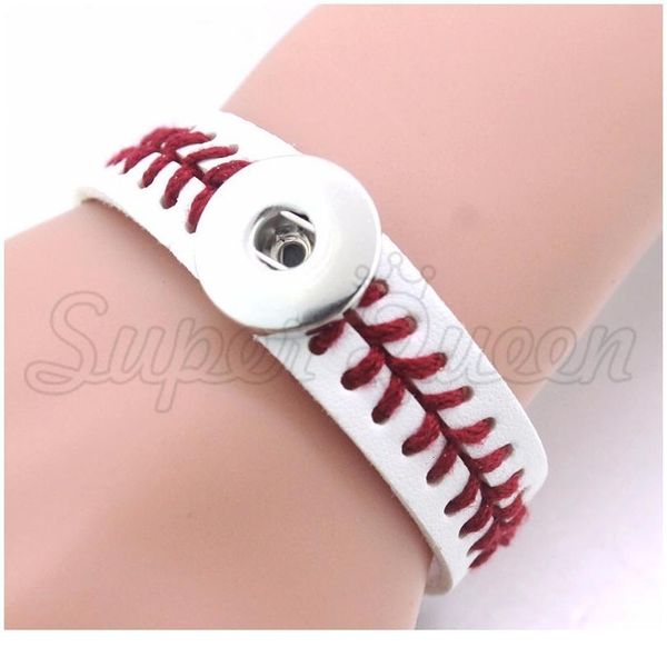 

2 colors artificial leather baseball 12/18mm snap button bracelet b320 watches women one direction female sterling diy jlltuq, Golden;silver